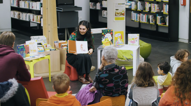Temps-lecture du matin à la médiathèque du Rize